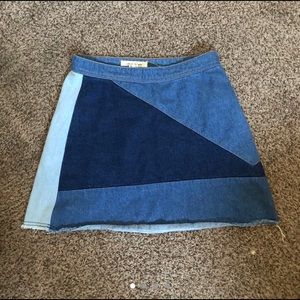 MULTI PATCHED  DENIM SKIRT‼️